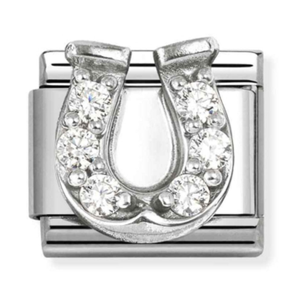 Nomination Composable Silver CZ Horseshoe Charm 330304/51