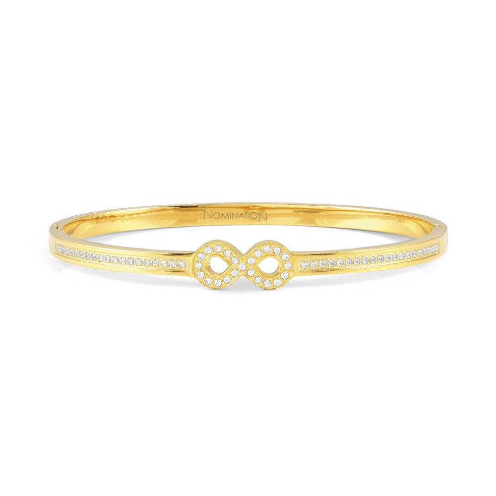 Nomination Pretty Bangles Gold Tone CZ Infinity