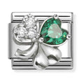 Nomination Composable Silver Green & CZ Clover Charm 330322/10