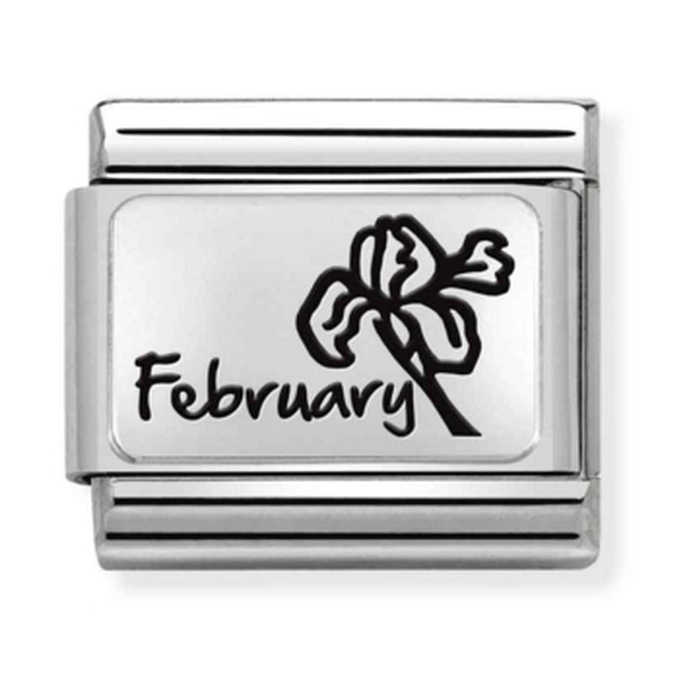 Nomination Composable Silver February Flower Charm 330112/14