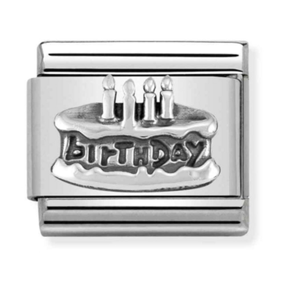 Nomination Composable Silver Birthday Cake Charm 330101/20