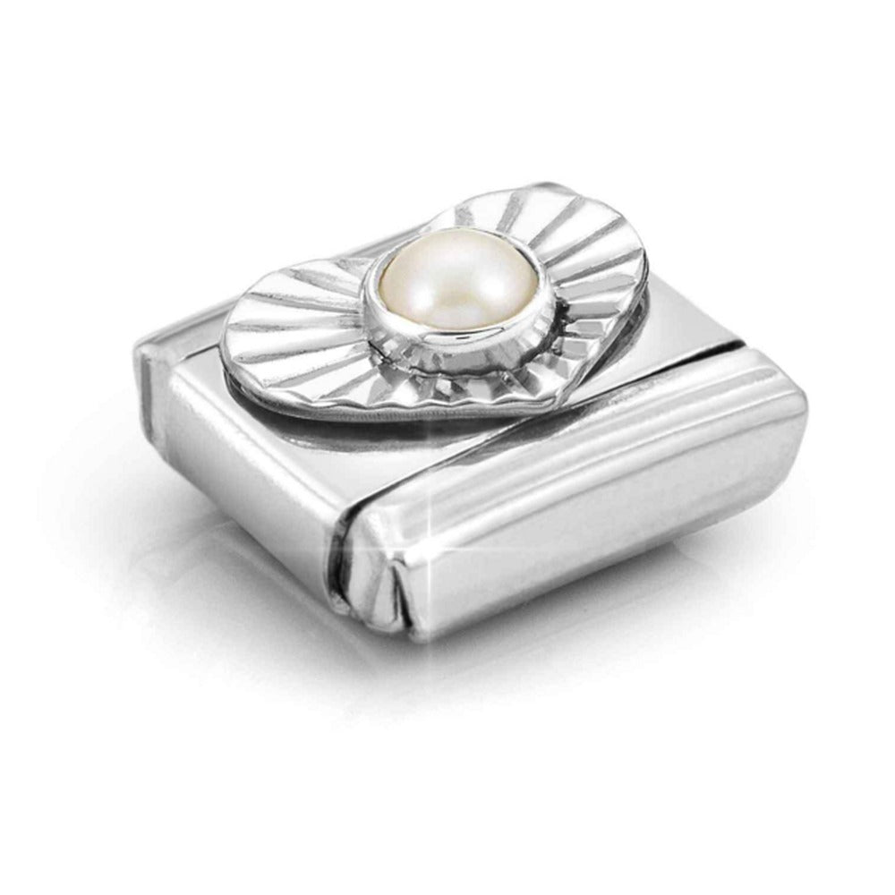 Nomination Composable Silver Heart With White Pearl Charm 330508/13