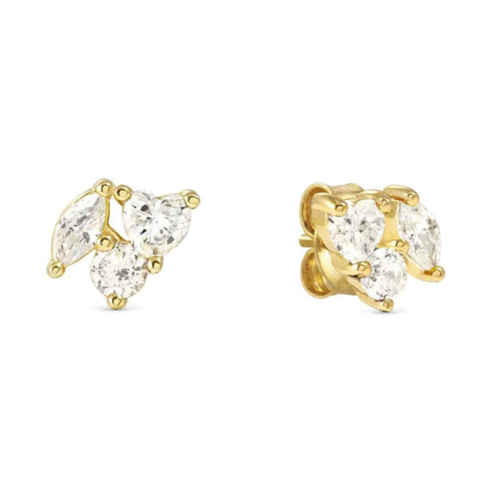 Nomination Colour Wave Gold Tone 3-CZ Stud Earrings 149887/020