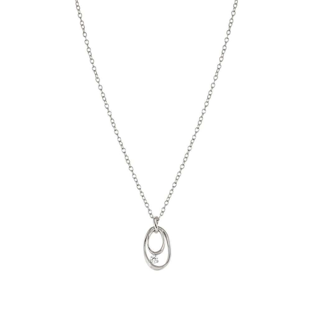 Nomination My Rebel Art Silver CZ Oval Necklace 242806/053