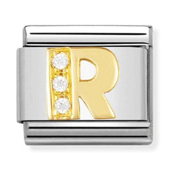 Nomination Composable Gold CZ Letter R Charm 030301/18