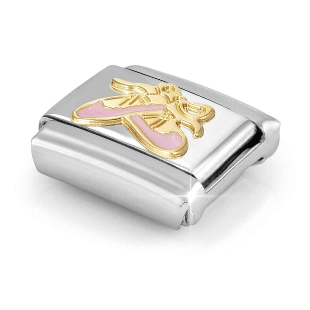 Nomination Composable Gold Pink Ballet Shoes Charm 030285/76