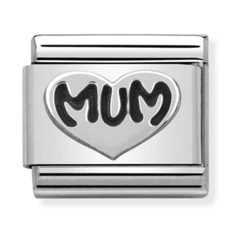 Nomination Composable Silver Mum Heart Charm 330101/12