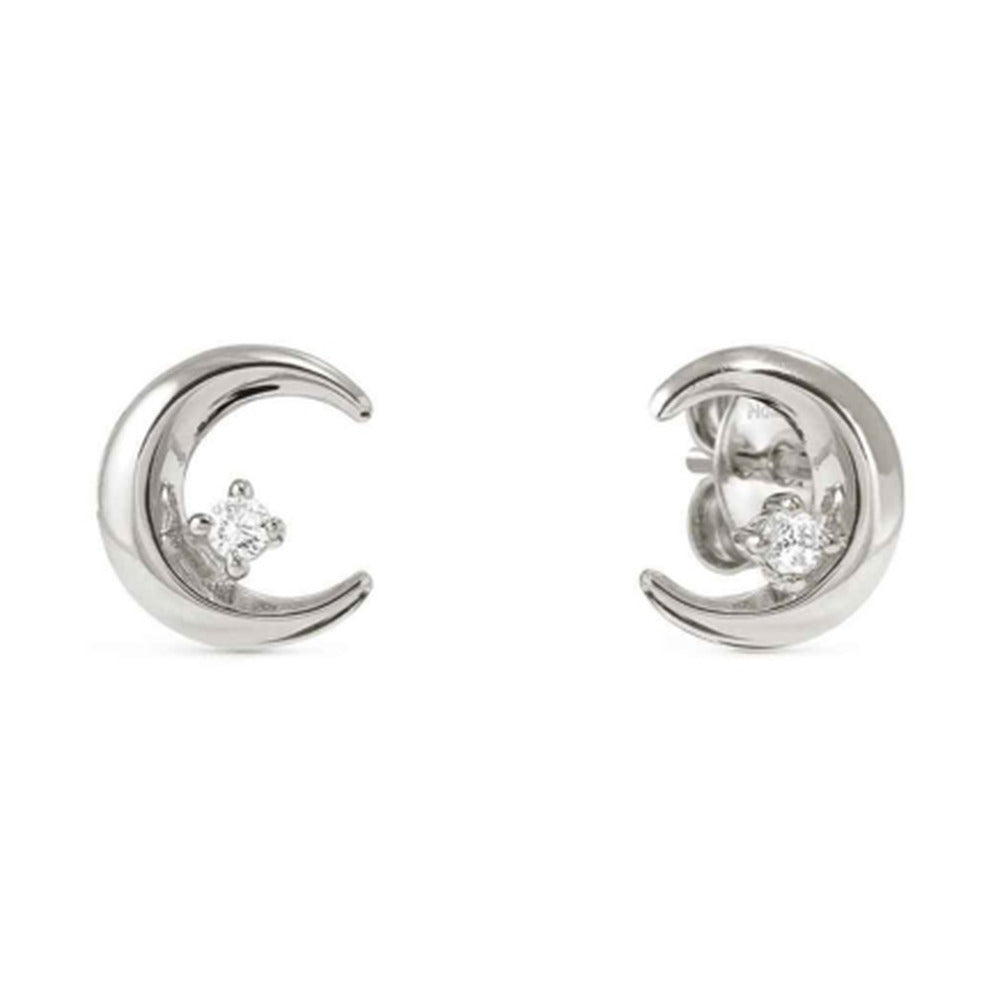 Nomination Dream Beats Silver CZ Moon Earrings 242603/022