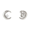Nomination Dream Beats Silver CZ Moon Earrings 242603/022