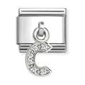 Nomination Composable Silver Initial 'C' CZ Drop Charm 331818/03