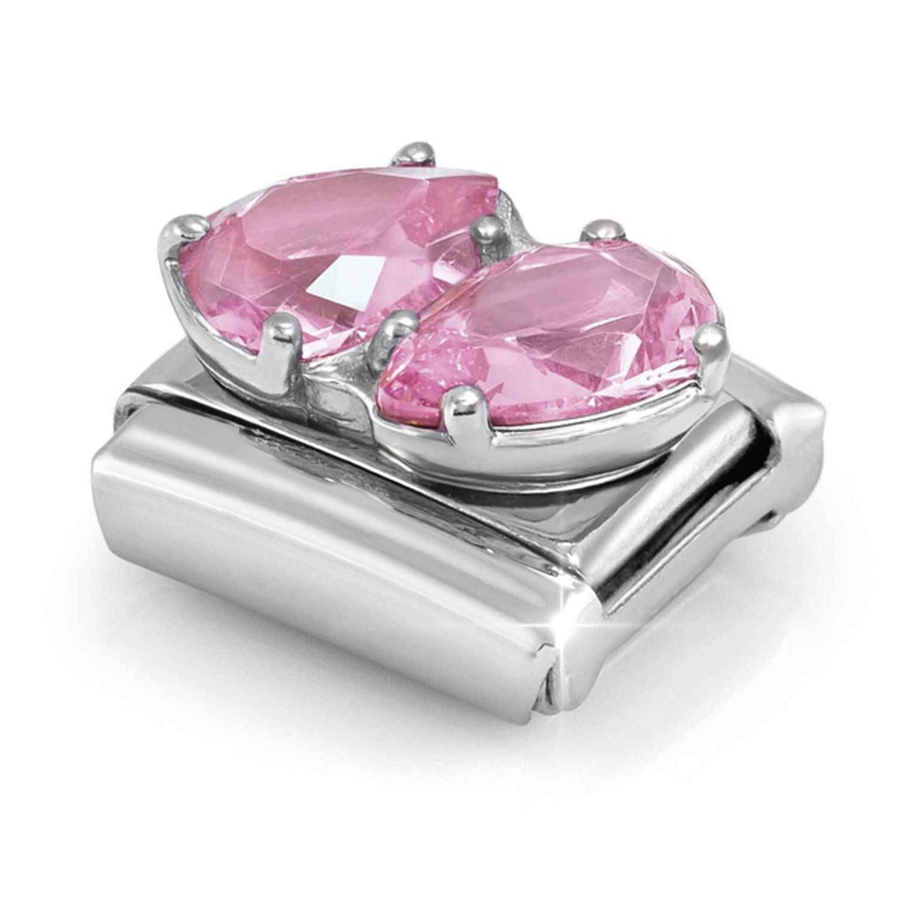 Nomination Composable Silver, Pink CZ Double Teardrop Charm 330329/10
