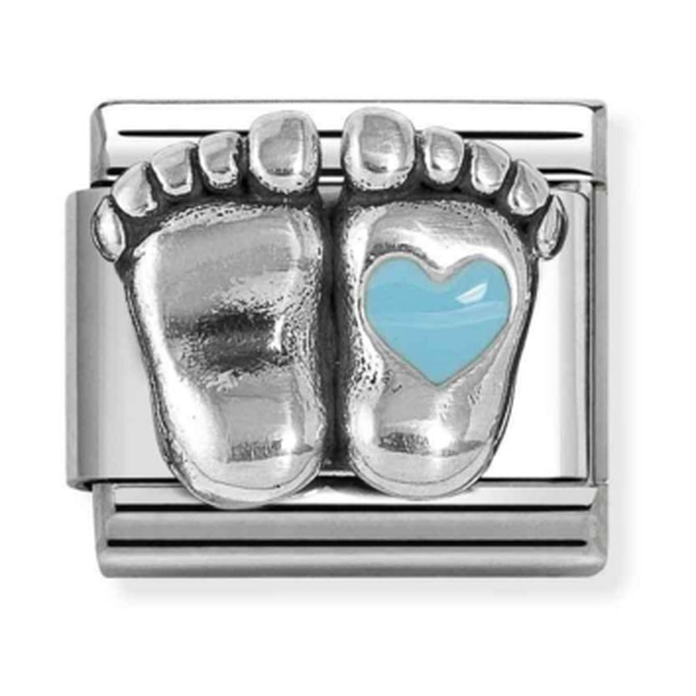 Nomination Composable Silver Light Blue Rounded Feet Charm 330204/30