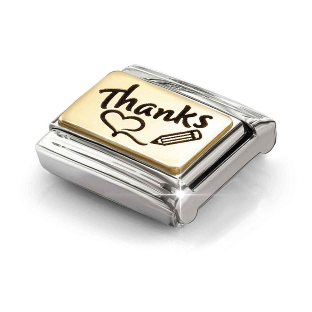 Nomination Composable Gold Thanks Charm 030166/76