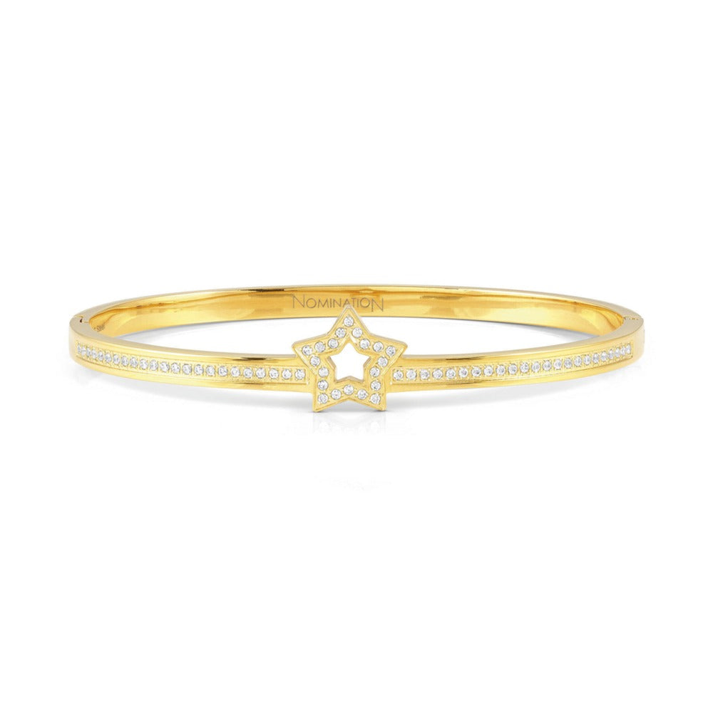 Nomination Pretty Bangles Gold Tone CZ Star