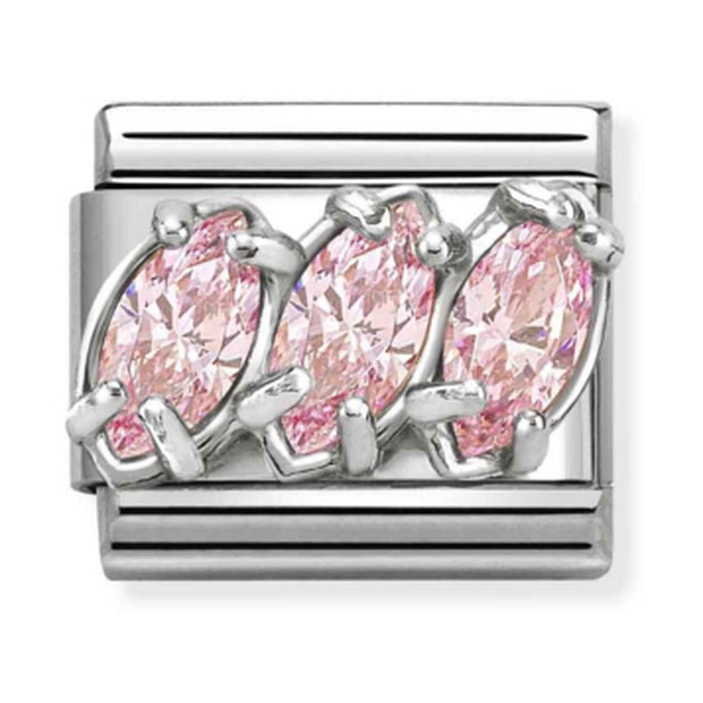Nomination Composable Silver Pink Trilogy Charm 330329/21