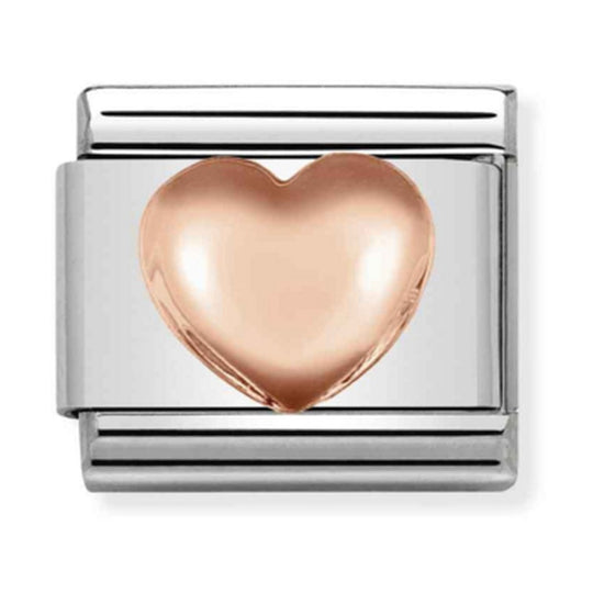 Nomination Composable Rose Gold Raised Heart Charm