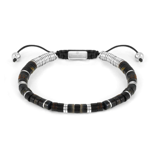 Nomination Instinct Style Black & Brown Jasper Bracelet
