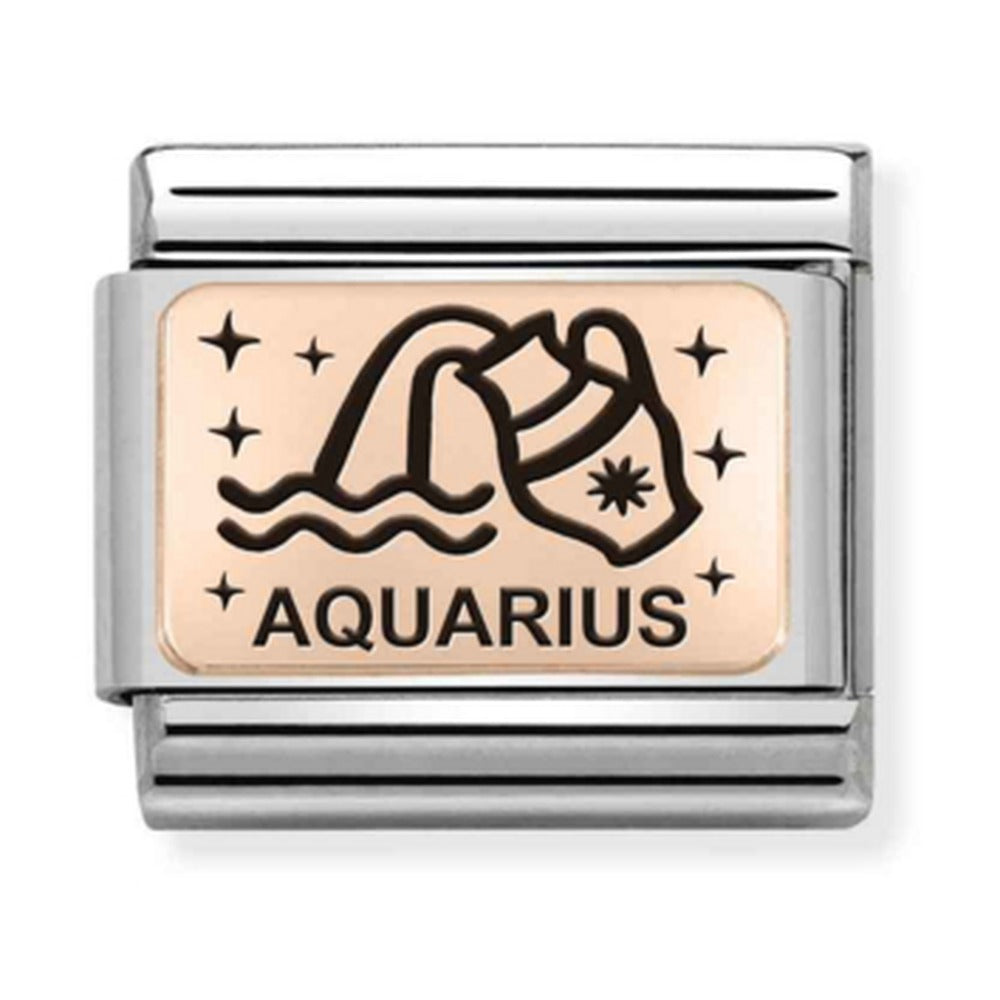 Nomination Composable Rose Gold Aquarius Charm