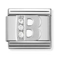 Nomination Composable Silver CZ Letter B Charm 330301/02