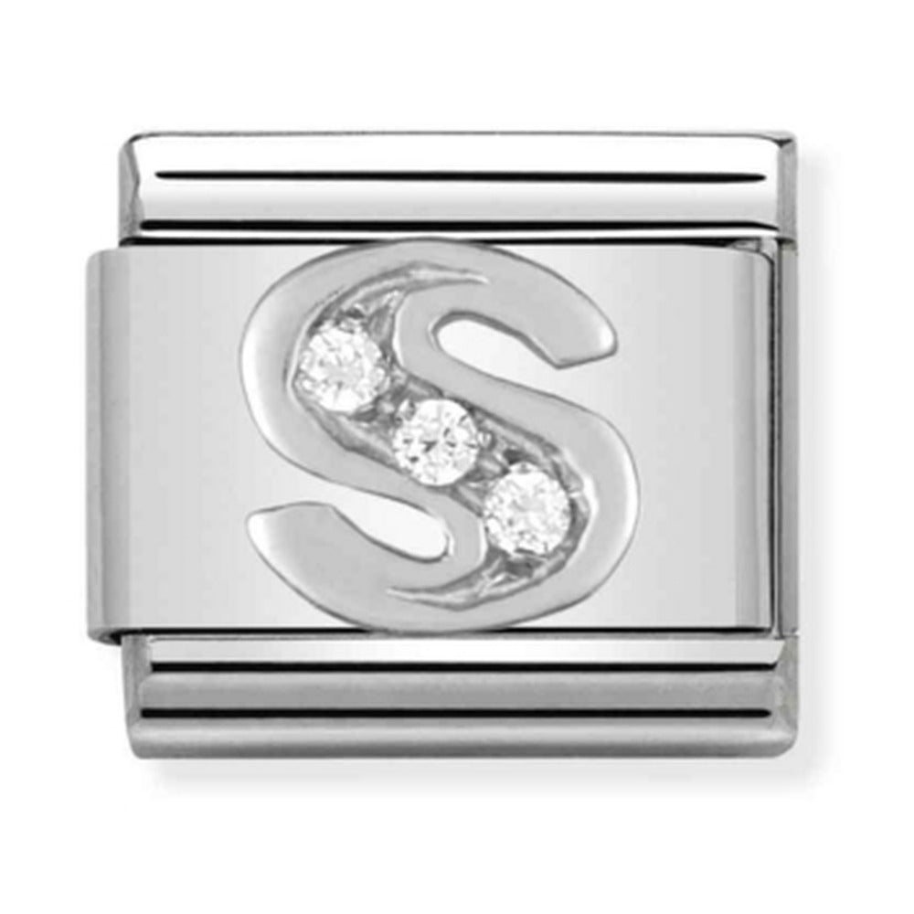Nomination Composable Silver CZ Letter S Charm 330301/19
