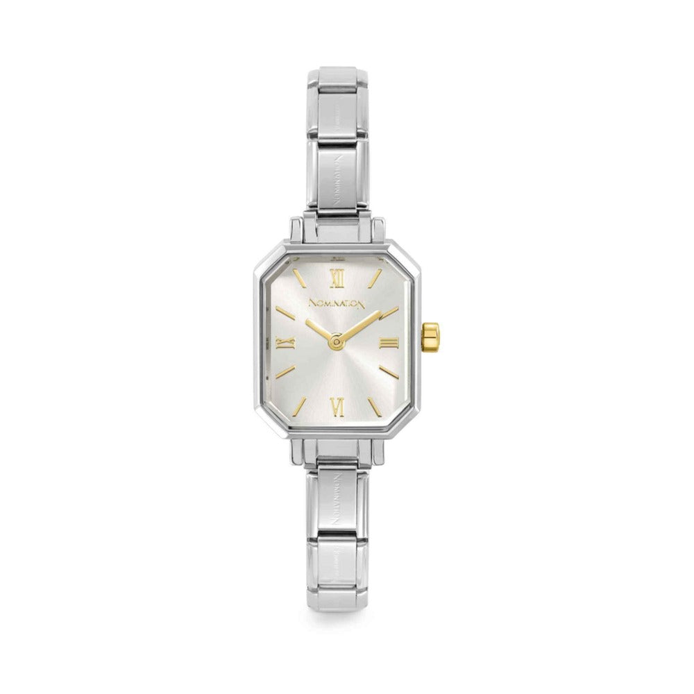 Nomination Paris Rectangular, Silver Dial Bracelet Watch 076039/017