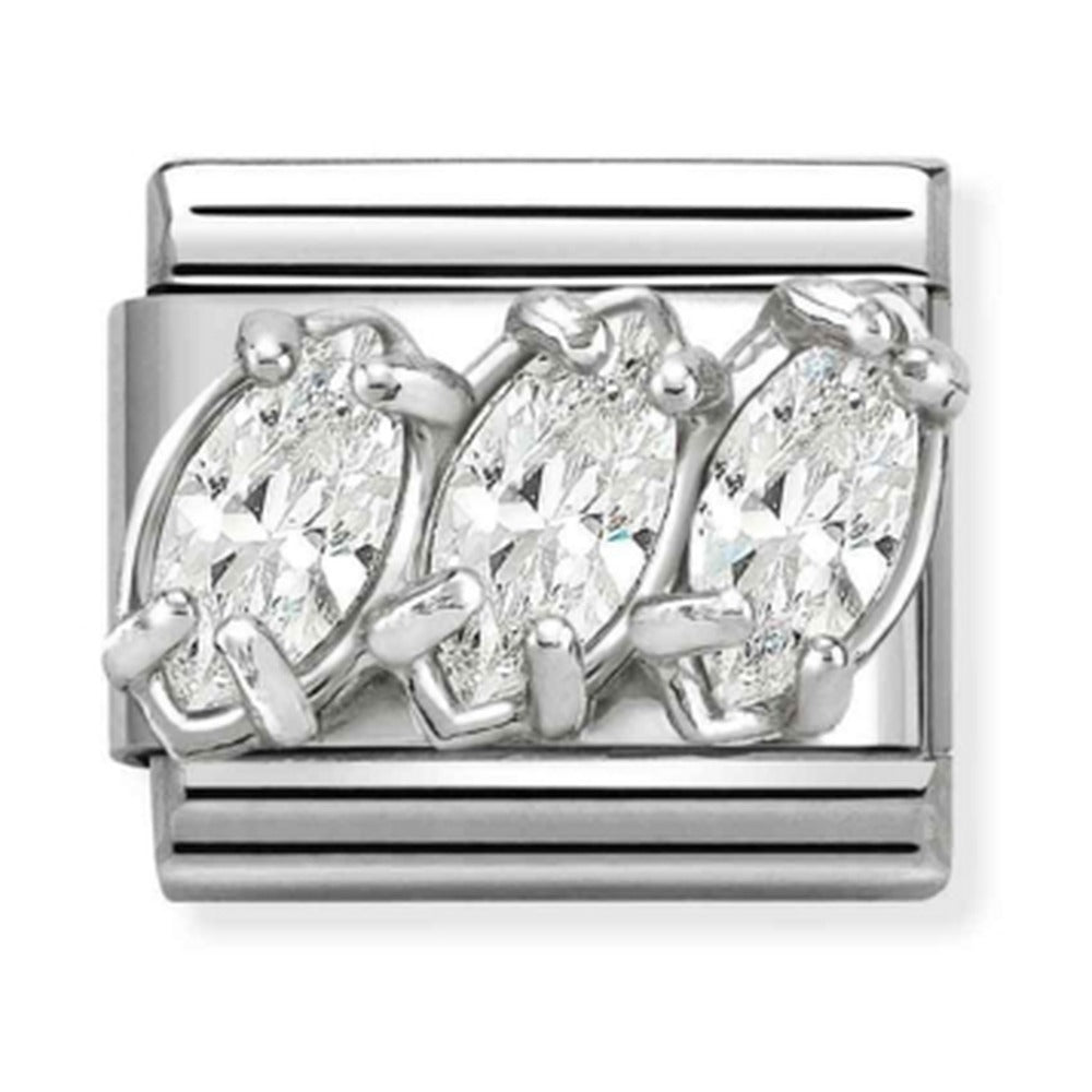 Nomination Composable Silver CZ Trilogy Charm 330329/05