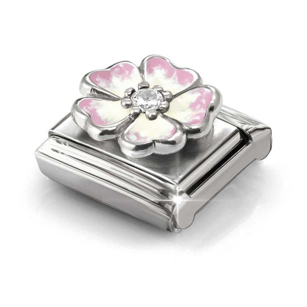 Nomination Composable Silver Shaded Pink Flower Charm 330321/17