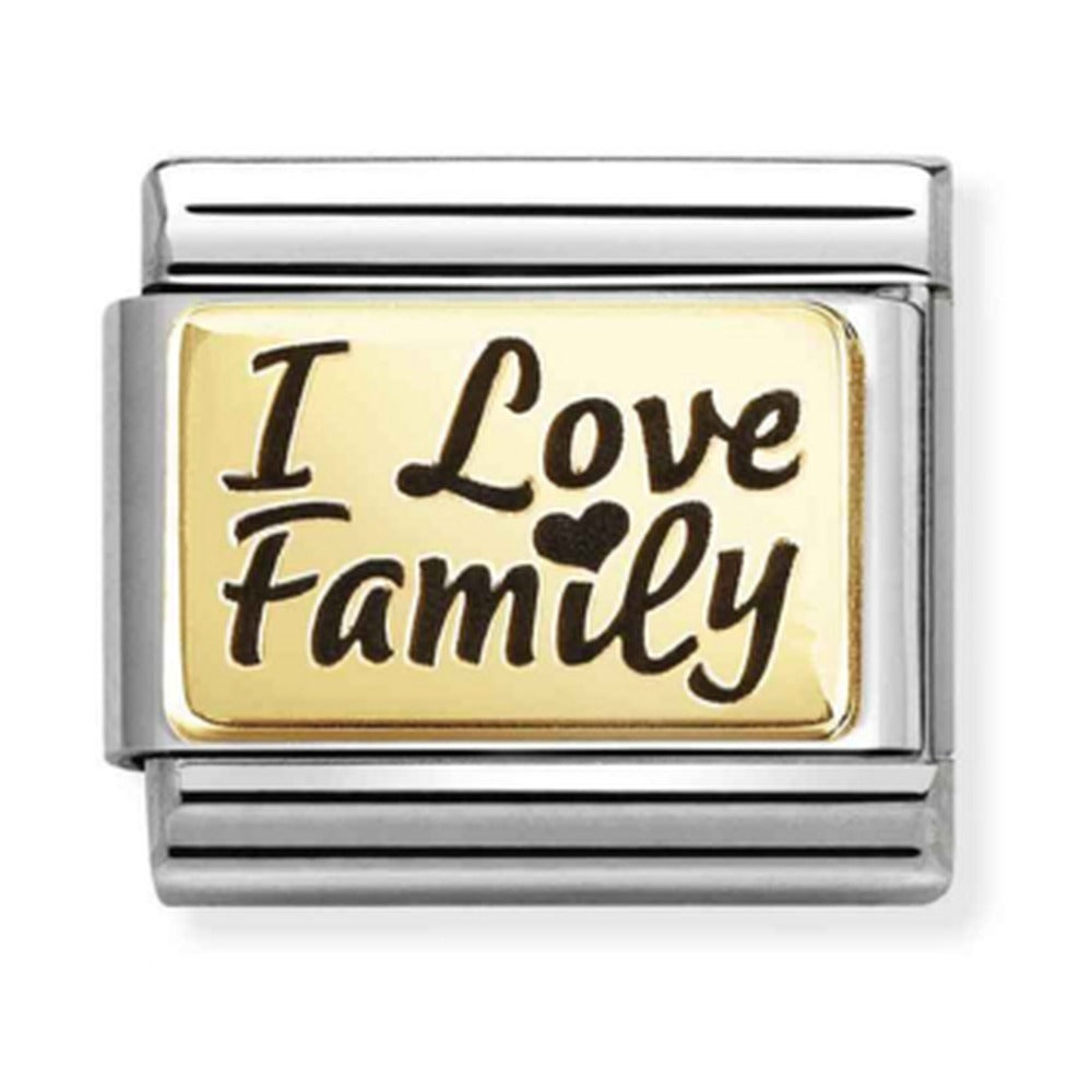 Nomination Composable Gold I LOVE FAMILY Charm 030166/69