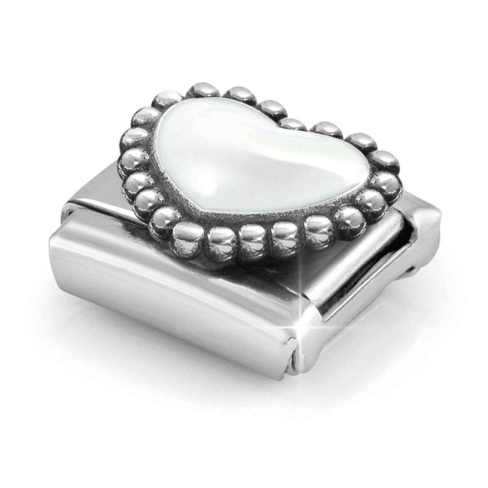 Nomination Composable Silver White Raised Heart Charm 330204/36