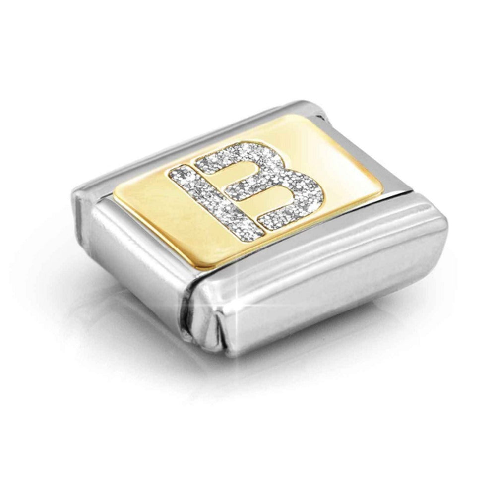Nomination Composable Gold Glitter Letter B Charm 030291/02