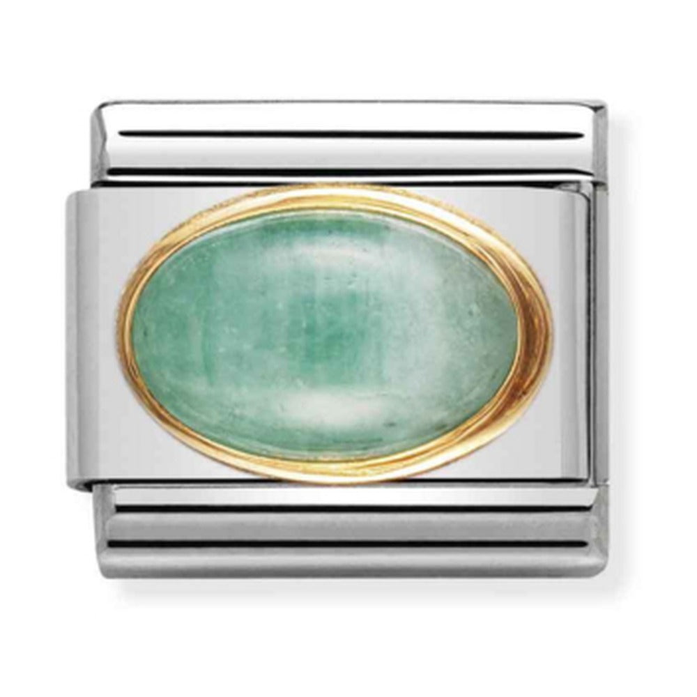 Nomination Composable Gold Oval Emerald Charm 030504/09