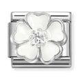 Nomination Composable Silver White Peach Blossom Charm 330321/15