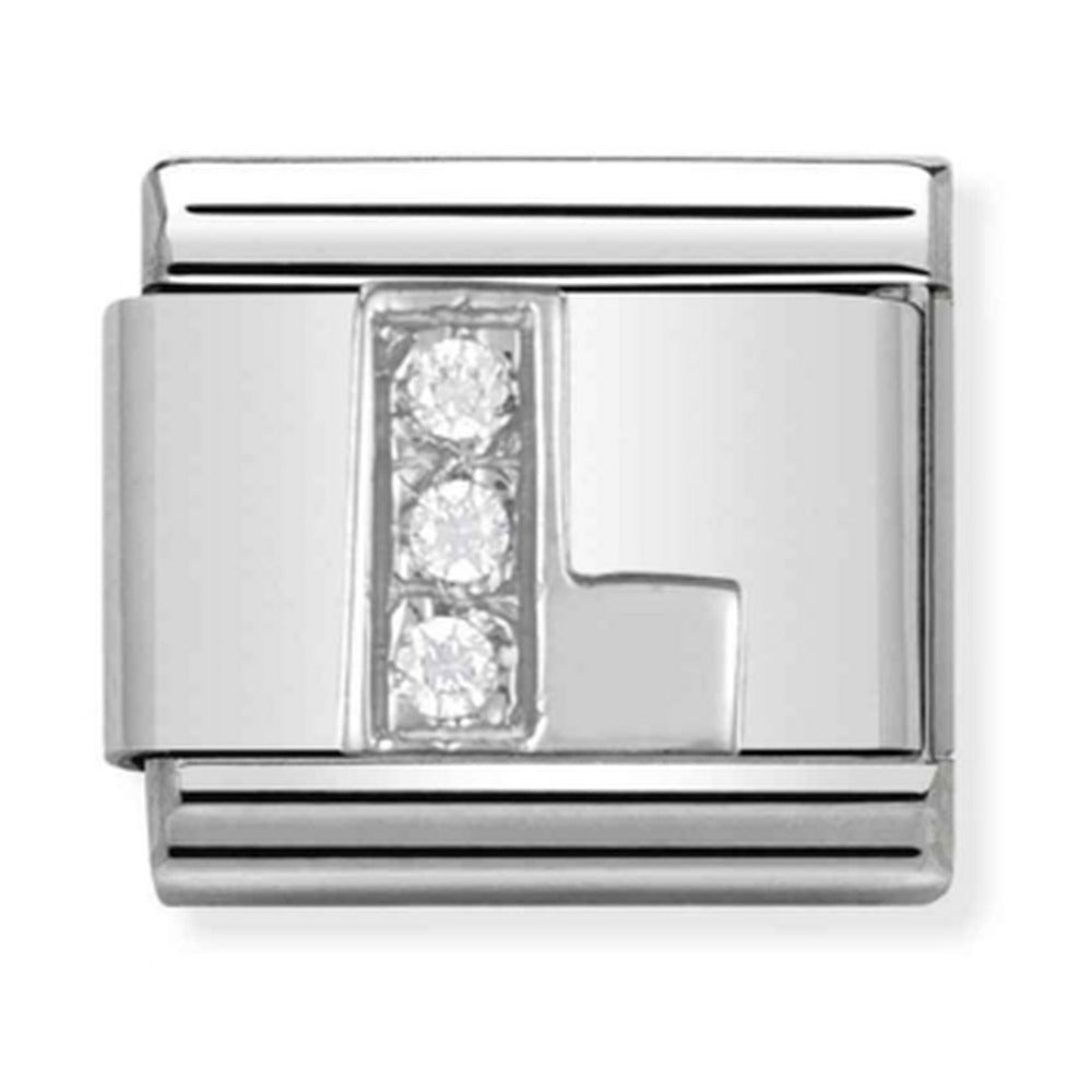 Nomination Composable Silver CZ Letter L Charm 330301/12