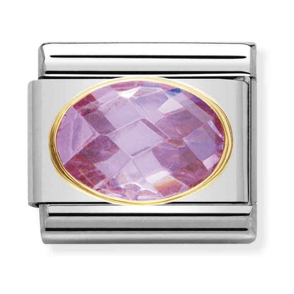Nomination Composable Classic Gold Oval Pink Charm 030601/003