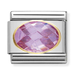 Nomination Composable Classic Gold Oval Pink Charm 030601/003