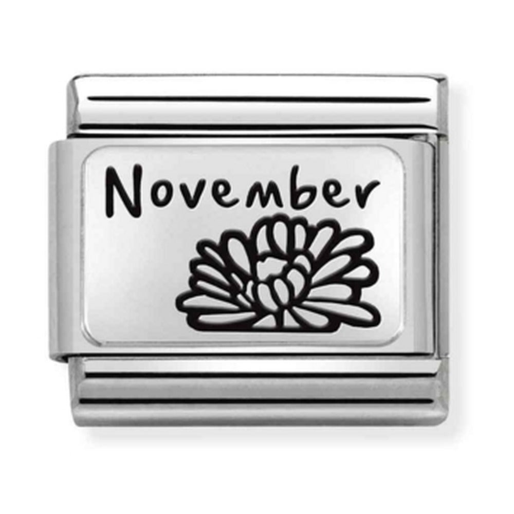 Nomination Composable Silver November Flower Charm 330112/23