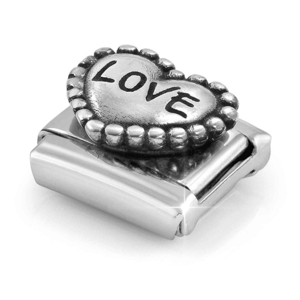 Nomination Composable Silver Raised Heart With Dots Love Charm 330101/88