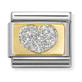 Nomination Composable Gold Glitter Heart Charm 030224/09