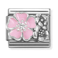 Nomination Composable Pink Flower And Silver Flower Charm 330325/02