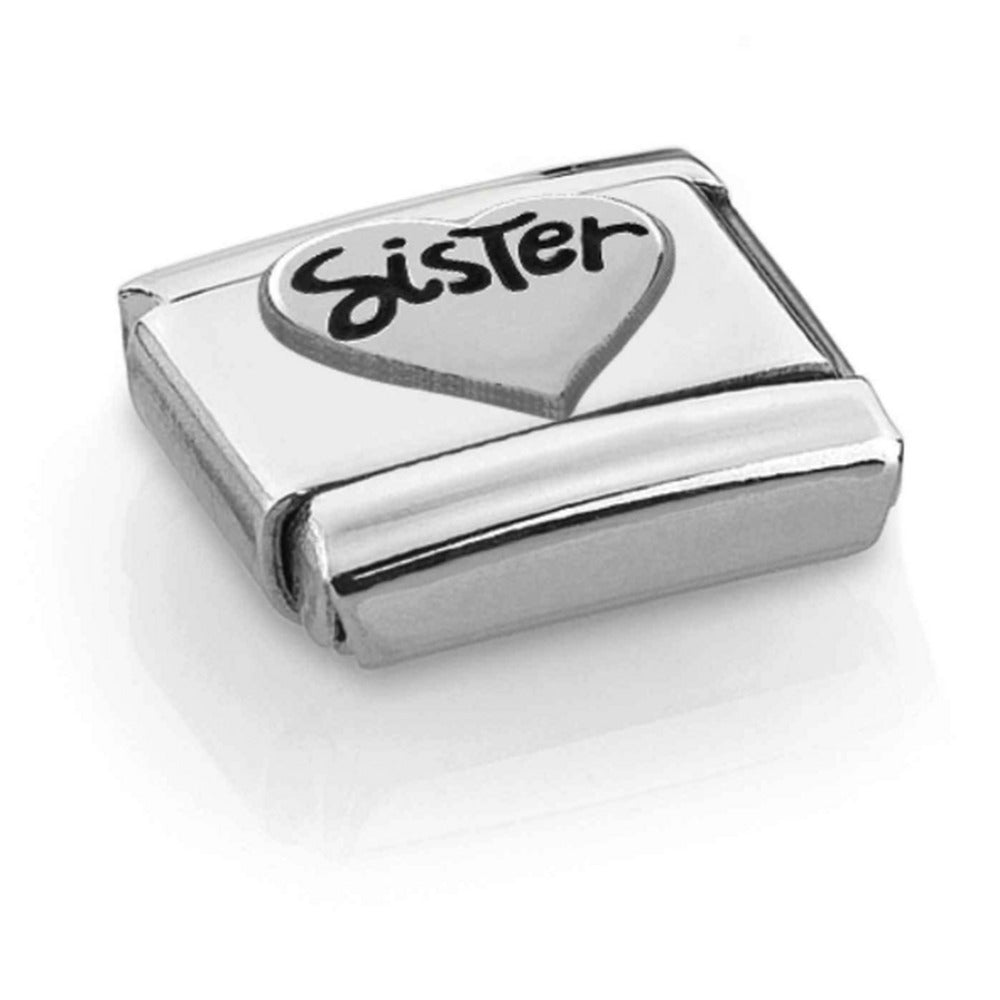 Nomination Composable Silver Sister Heart Charm 330101/11