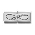 Nomination Composable Double Engraved Infinity Feather Charm 330710/12