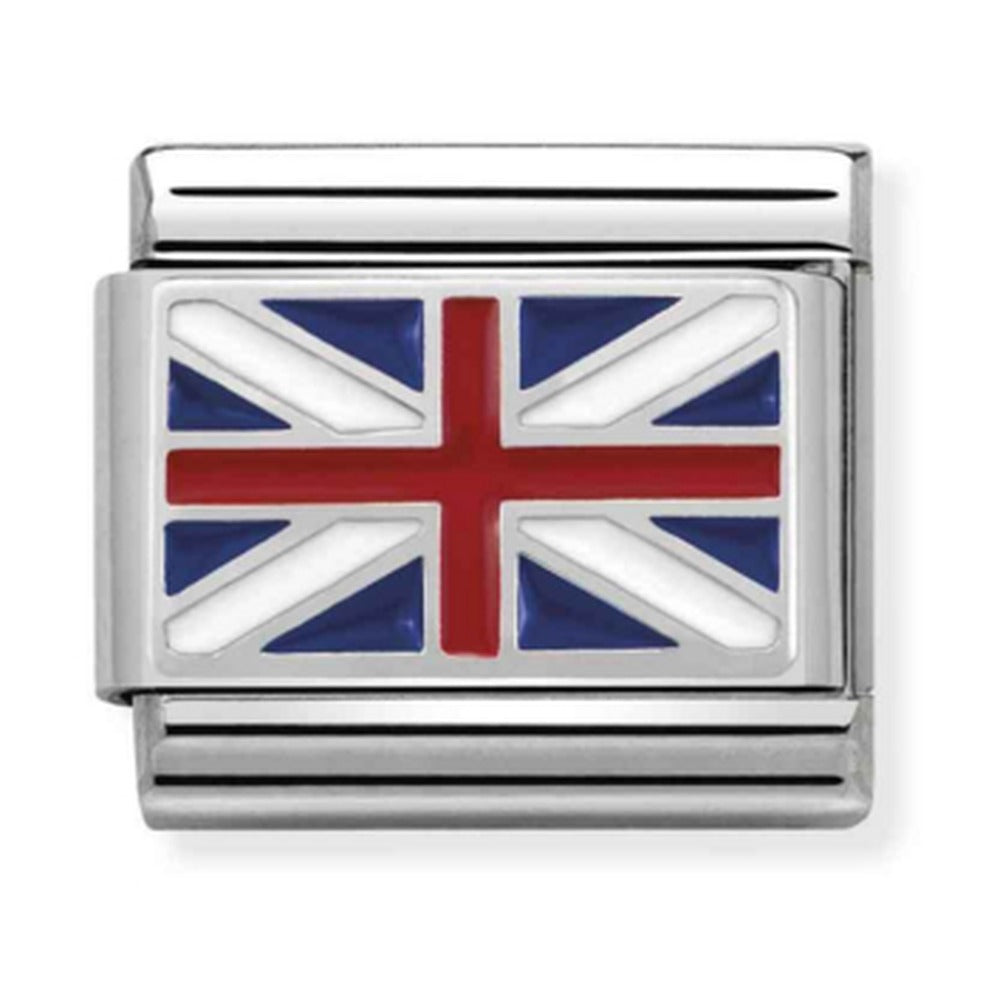 Nomination Composable Silver Great Britain Flag Charm 330207/04