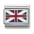 Nomination Composable Silver Great Britain Flag Charm 330207/04