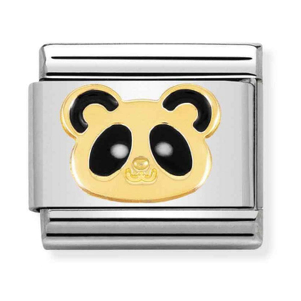 Nomination Composable Classic Link ANIMALS PANDA FACE in 18k gold