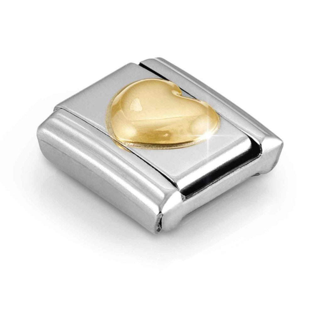 Nomination Composable Gold Raised Heart Charm 030116/01