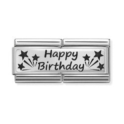 Nomination Composable Silver Double Happy Birthday Charm 330710/13