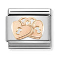 Nomination Composable Rose Gold Padlocks Heart Charm