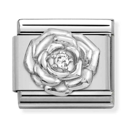 Nomination Composable Silver CZ Rose Charm 330311/12