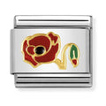 Nomination Composable Gold Red Poppy Charm 030278/11