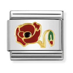 Nomination Composable Gold Red Poppy Charm 030278/11